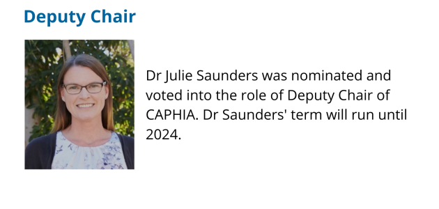 Dr Saunders Elected Deputy Chair